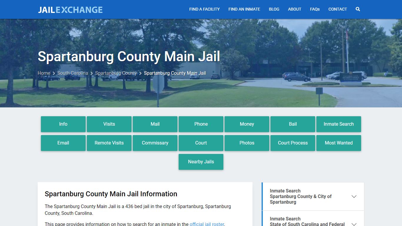 Spartanburg County Main Jail, SC Inmate Search, Information
